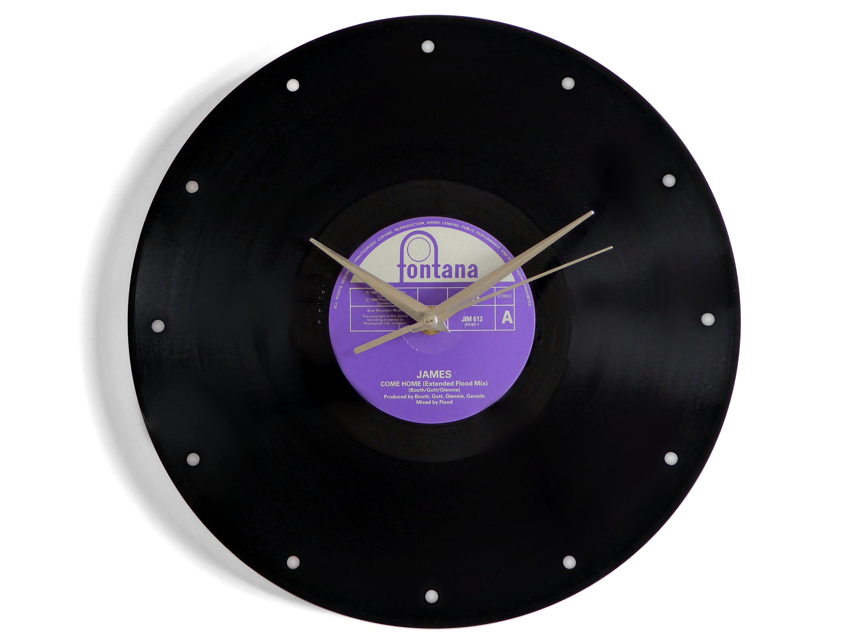 James Come Home Vinyl Record Wall Clock