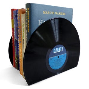 Bookends made from Vinyl Records