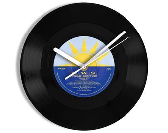 K.W.S. "Please Don't Go" 7" Vinyl Record Wall Clock UK NUMBER ONE 3 May - 6 Jun 1992