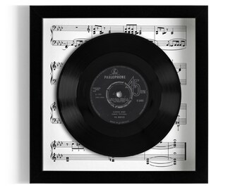 The Beatles "Eleanor Rigby" Framed 7" Vinyl Record UK NUMBER ONE 18 Aug - 14 Sep 1966