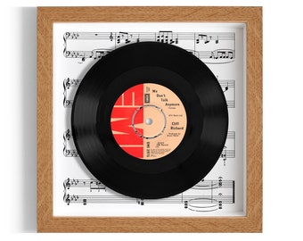 Cliff Richard "We Don't Talk Anymore" Framed 7" Vinyl Record UK NUMBER ONE 19 Aug - 15 Sep 1979