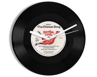 Spitting Image "The Chicken Song" 7" Vinyl Record Wall Clock UK NUMBER ONE 11 May - 31 May 1986