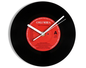 Kiri Te Kanawa "World In Union" 7" Vinyl Record Wall Clock