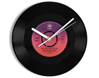 Brotherhood Of Man "Save Your Kisses For Me" 7" Vinyl Record Wall Clock UK NUMBER ONE 21 Mar - 1 May 1976