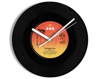 Billy Joel "Uptown Girl" 7" Vinyl Record Wall Clock UK NUMBER ONE 30 Oct - 3 Dec 1983