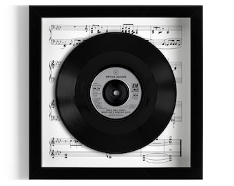 Bryan Adams "She's Only Happy When She's Dancing" Framed 7" Vinyl Record