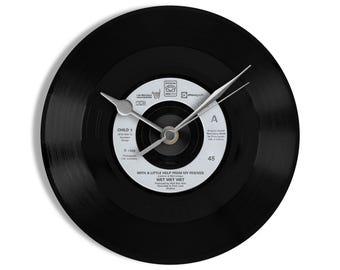 Wet Wet Wet "With A Little Help From My Friends" 7" Vinyl Record Wall Clock UK NUMBER ONE 15 May - 11 Jun 1988