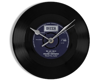 Engelbert Humperdinck "The Last Waltz" 7" Vinyl Record Wall Clock UK NUMBER ONE 6 Sep - 10 Oct 1967