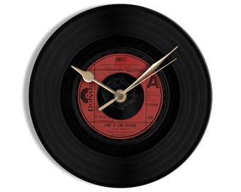 Sweet "Love Is Like Oxygen" 7" Vinyl Record Wall Clock