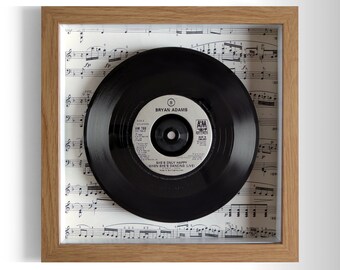 Bryan Adams "She's Only Happy When She's Dancing" Framed 7" Vinyl Record