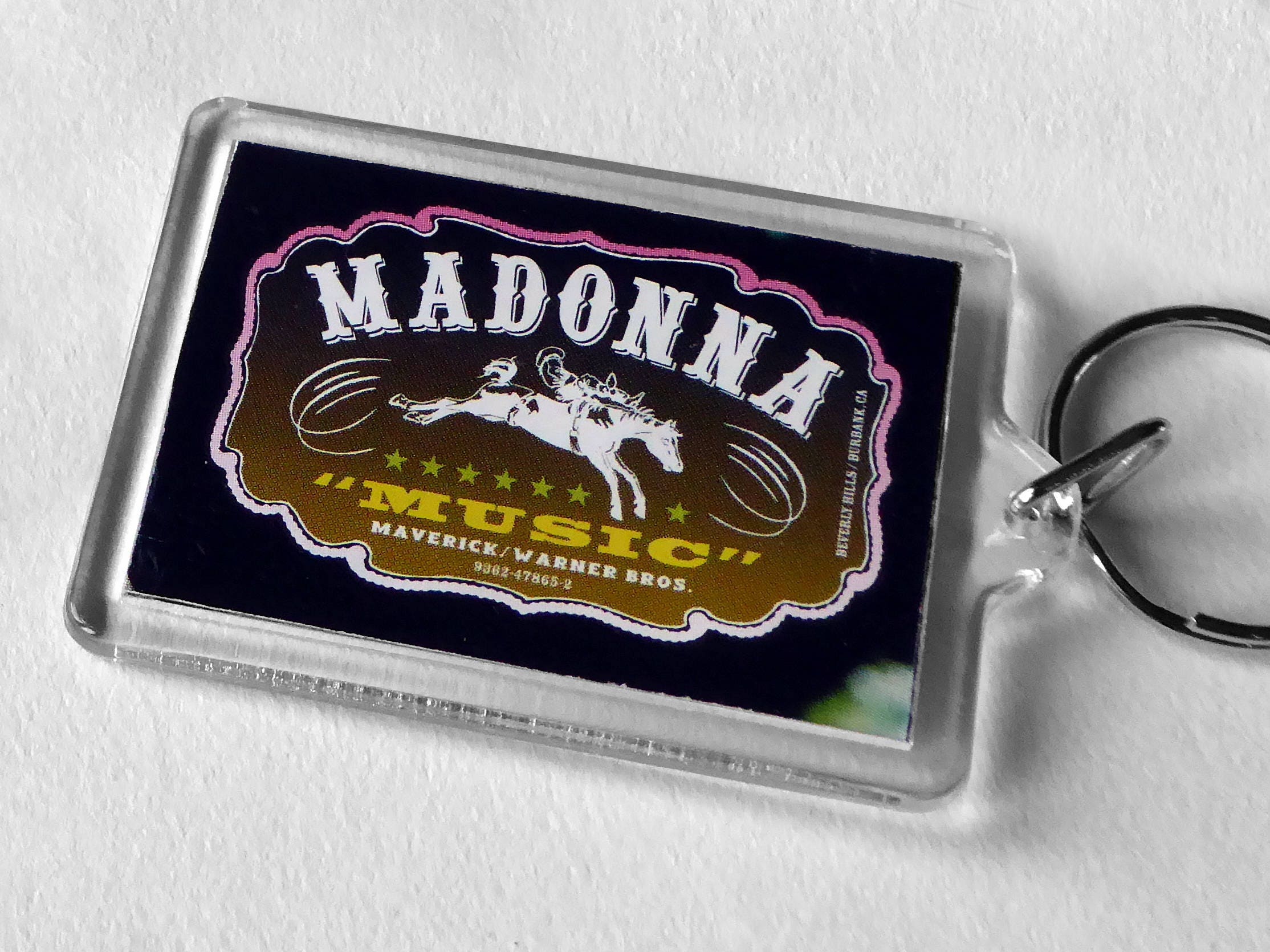 Madonna Keyring made from CD Booklets Madonna Keyring made from CD Booklets