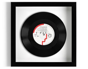 T-Pau "China In Your Hands" Framed 7" Vinyl Record UK NUMBER ONE 8 Nov - 12 Dec 1987