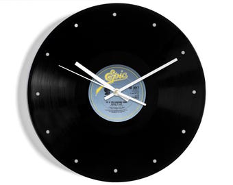 K C & The Sunshine Band "Give It Up" 12" Vinyl Record Wall Clock UK NUMBER ONE 7 Aug - 27 Aug 1983