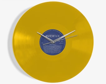 Lemon Popsicle 12" Vinyl Record Wall Clock - Yellow Vinyl