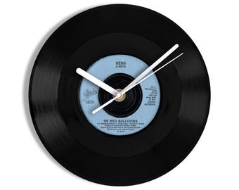 Nena "99 Red Balloons" 7" Vinyl Record Wall Clock UK NUMBER ONE 26 Feb - 17 Mar 1984