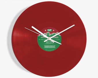 Alex Party "Read My Lips" 12" Vinyl Record Wall Clock - Red Vinyl