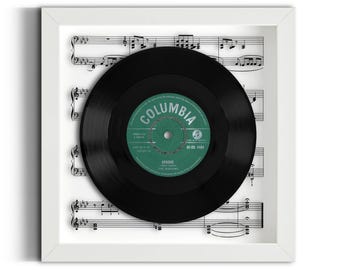 The Shadows "Apache" Framed 7" Vinyl Record UK NUMBER ONE 25 Aug - 28 Sep 1960