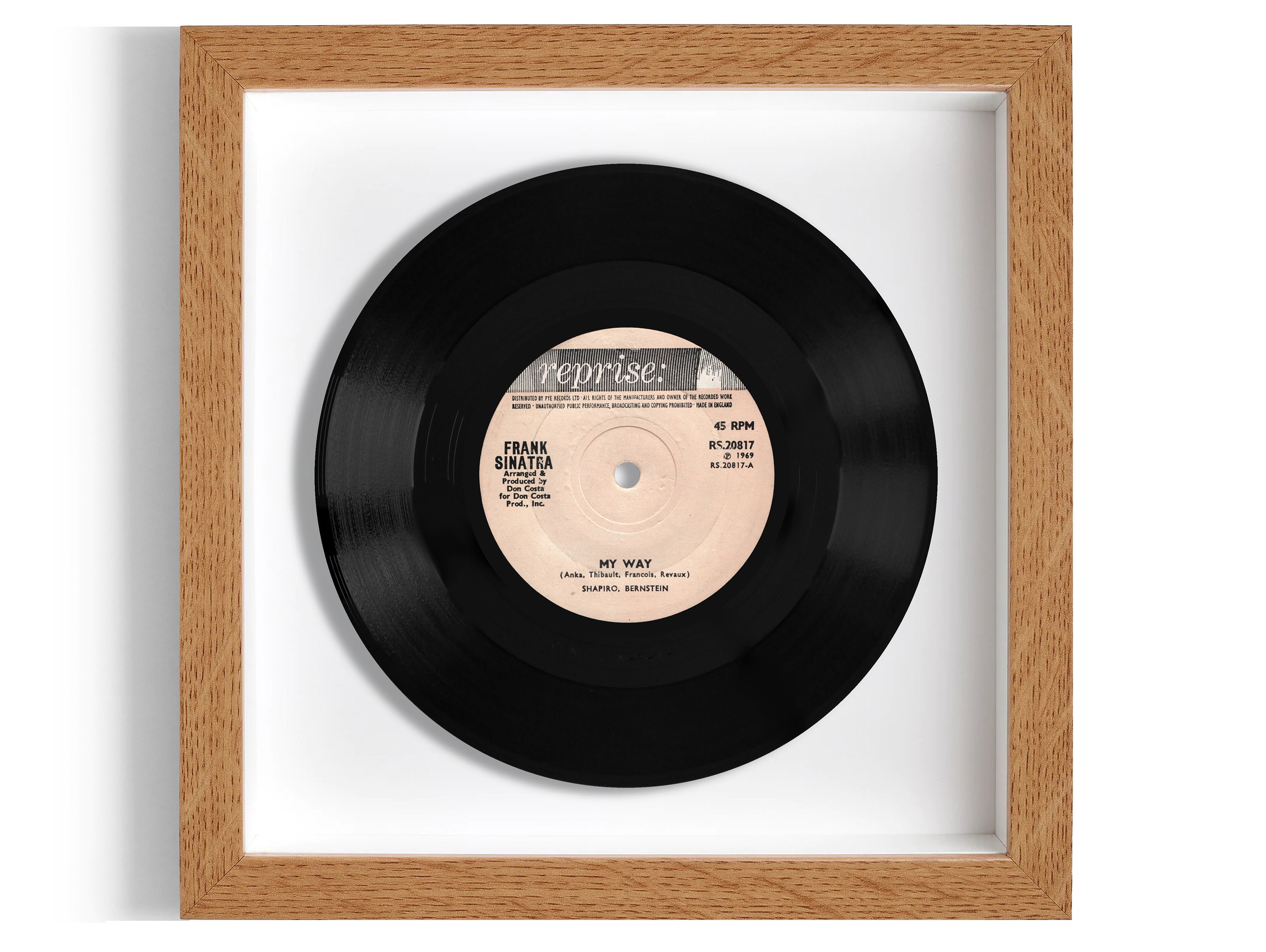 Mentor evigt Fjernelse Frank Sinatra My Way Framed 7 Vinyl Record