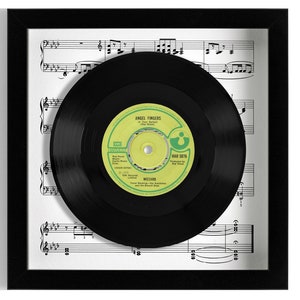 Wizzard "Angel Fingers" Framed 7" Vinyl Record UK NUMBER ONE 16 Sep - 22 Sep 1973