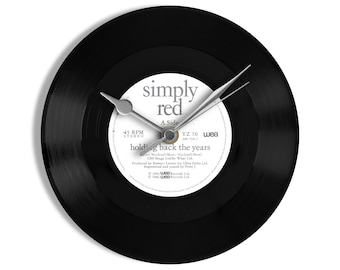 Simply Red "Holding Back The Years" 7" Vinyl Record Wall Clock