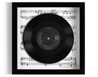 David Bowie and Mick Jagger "Dancing In The Street" Framed 7" Vinyl Record UK NUMBER ONE 1 - 28 Sep 1985