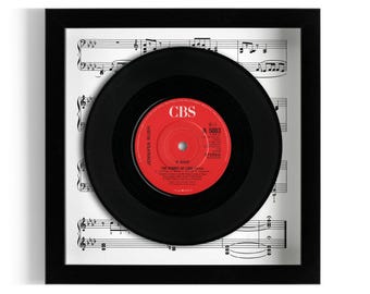 Jennifer Rush "The Power Of Love" Framed 7" Vinyl Record UK NUMBER ONE 6 Oct - 9 Nov 1985