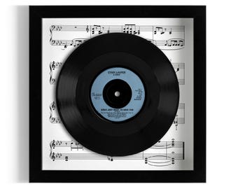 Cyndi Lauper "Girls Just Want To Have Fun" Framed 7" Vinyl Record