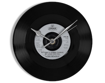 Glenn Medeiros "Nothing's Gonna Change My Love For You" 7" Vinyl Record Wall Clock UK NUMBER ONE 3 Jul - 30 Jul 1988