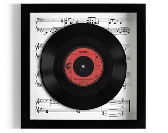 Slade "Skweeze Me, Pleeze Me" Framed 7" Vinyl Record UK NUMBER ONE 24 Jun - 14 Jul 1973