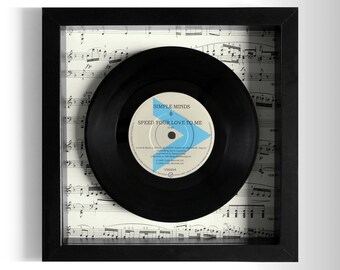 Simple Minds "Speed Your Love To Me" Framed 7" Vinyl Record