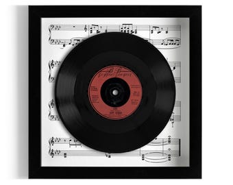 Gary Numan "Cars" Framed 7" Vinyl Record UK NUMBER ONE 16 - 22 Sep 1979