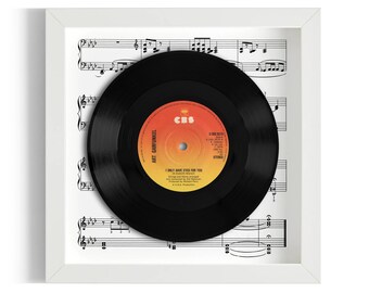 Art Garfunkel "I Only Have Eyes For You" Framed 7" Vinyl Record UK NUMBER ONE 19 Oct - 1 Nov 1975