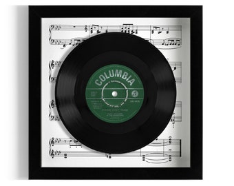 Cliff Richard and The Shadows "Please Don't Tease" Framed 7" Vinyl Record UK NUMBER ONE 28 Jul - 3 Aug 1960 & 11 - 24 Aug 1960
