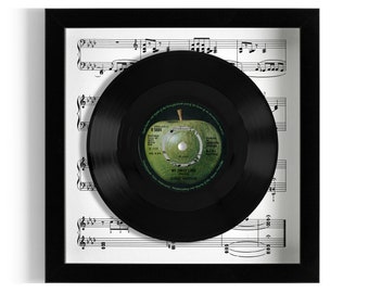 George Harrison "My Sweet Lord" Framed 7" Vinyl Record UK NUMBER ONE 24 Jan - 27 Feb 1971