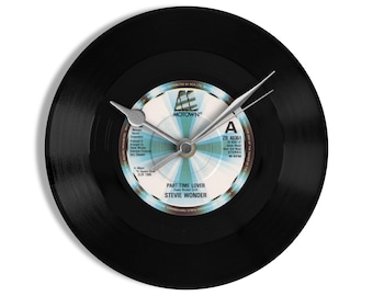 Stevie Wonder "Part-Time Lover" 7" Vinyl Record Wall Clock