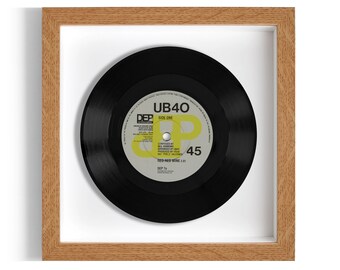 UB40 "Red Red Wine" Framed 7" Vinyl Record UK NUMBER ONE 28 Aug - 17 Sep 1983