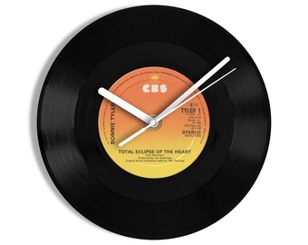Bonnie Tyler "Total Eclipse Of The Heart" 7" Vinyl Record Wall Clock UK NUMBER ONE 6 Mar - 19 Mar 1983