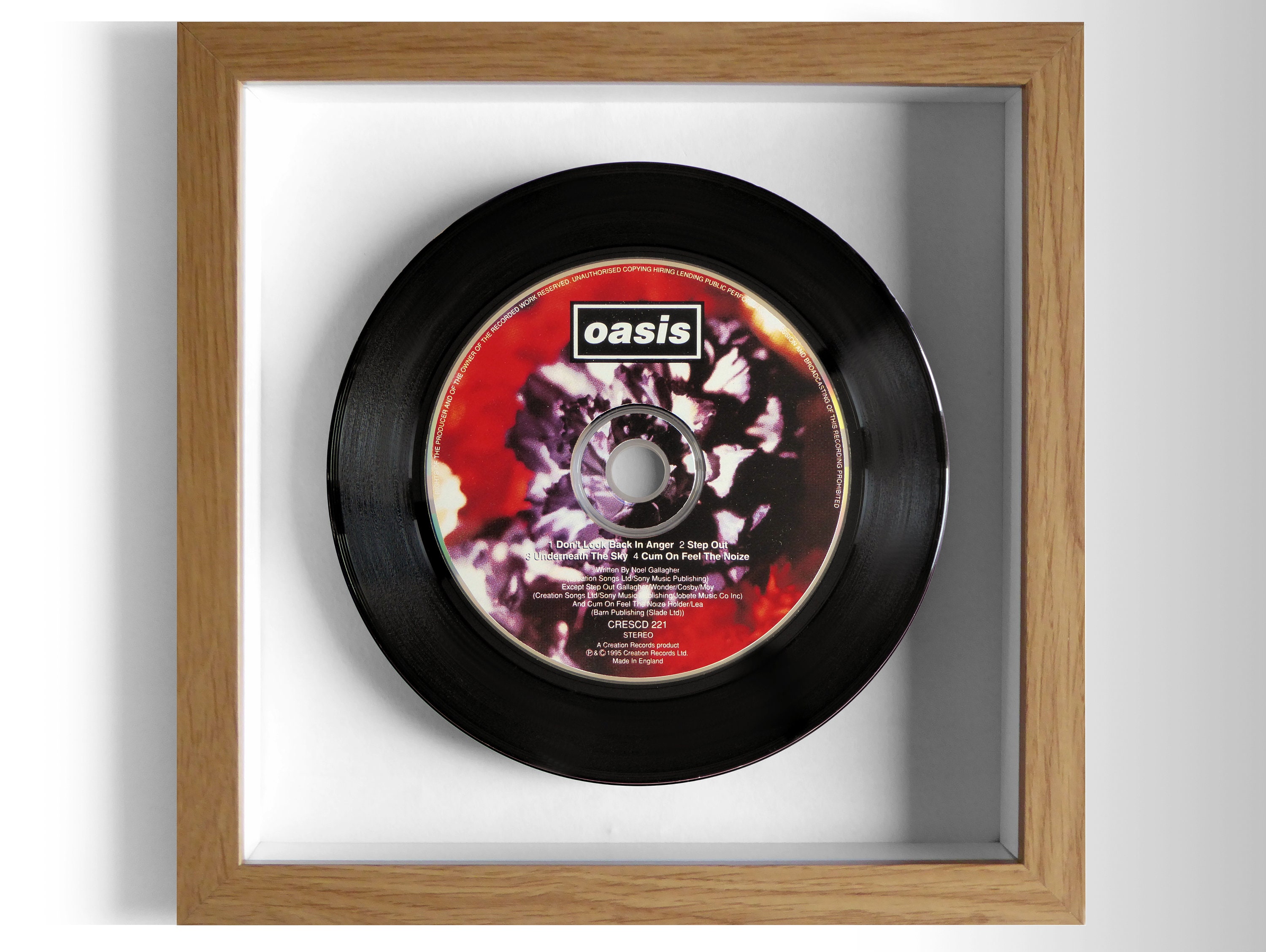 Oasis Don't Look Back In Anger Framed CD Oasis Don't Look Back In Anger Framed CD