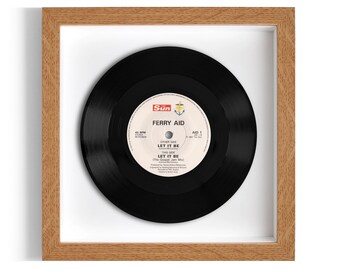 Ferry Aid "Let It Be" Framed 7" Vinyl Record UK NUMBER ONE 29 Mar - 18 Apr 1987