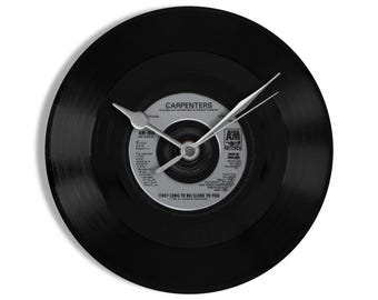 Carpenters "(They Long To Be) Close To You" 7" Vinyl Record Wall Clock