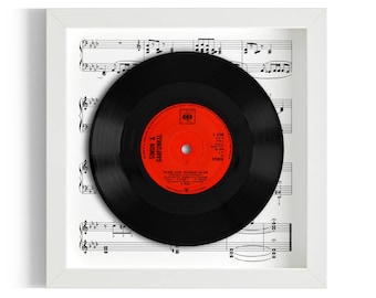 Simon & Garfunkel "Bridge Over Troubled Water" Framed 7" Vinyl Record UK NUMBER ONE 22 Mar - 11 Apr 1970
