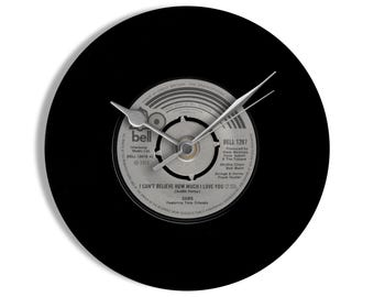 Dawn "I Can't Believe How Much I Love You" 7" Vinyl Record Wall Clock
