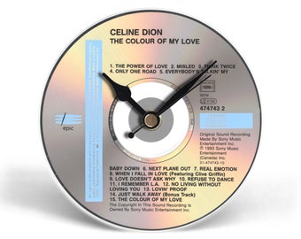 Celine Dion "The Colour Of My Love" CD Clock