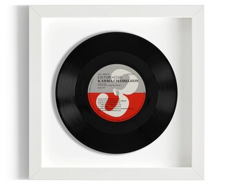 Culture Club "Karma Chameleon" Framed 7" Vinyl Record UK NUMBER ONE 18 Sep - 29 Oct 1983