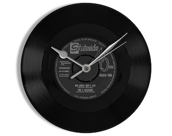 The 4 Seasons "Big Girls Don't Cry" 7" Vinyl Record Wall Clock