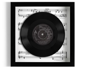 Michael Jackson "One Day In Your Life" Framed 7" Vinyl Record UK NUMBER ONE 21 Jun - 4 Jul 1981