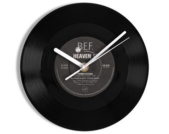 Heaven 17 "Temptation" 7" Vinyl Record Wall Clock