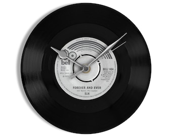 Slik "Forever And Ever" 7" Vinyl Record Wall Clock UK NUMBER ONE 8 Feb - 14 Feb 1976