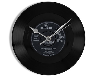 Cliff Richard "The Minute You're Gone" 7" Vinyl Record Wall Clock UK NUMBER ONE 15 Apr - 21 Apr 1965