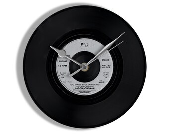 Jason Donovan "Too Many Broken Hearts" 7" Vinyl Record Wall Clock UK NUMBER ONE 5 Mar - 18 Mar 1989